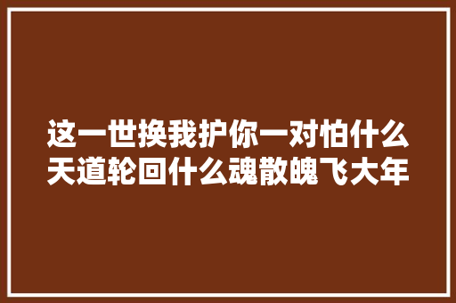 这一世换我护你一对怕什么天道轮回什么魂散魄飞大年夜天蓬