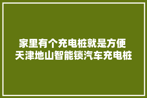 家里有个充电桩就是方便 天津地山智能锁汽车充电桩