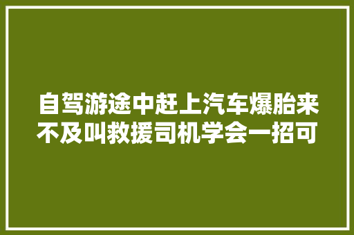 自驾游途中赶上汽车爆胎来不及叫救援司机学会一招可自救