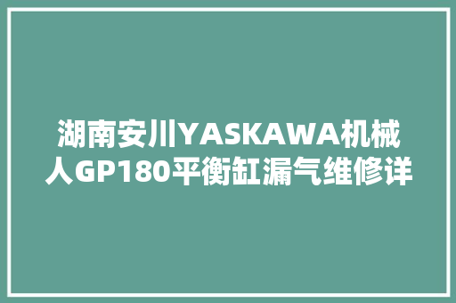 湖南安川YASKAWA机械人GP180平衡缸漏气维修详情