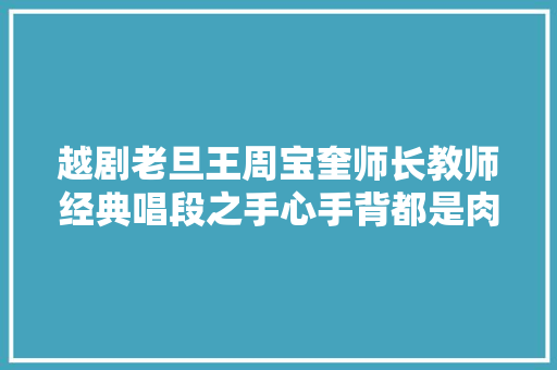 越剧老旦王周宝奎师长教师经典唱段之手心手背都是肉