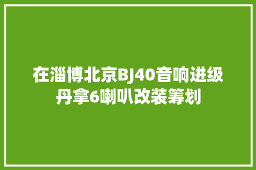 在淄博北京BJ40音响进级丹拿6喇叭改装筹划