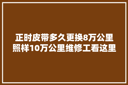 正时皮带多久更换8万公里照样10万公里维修工看这里