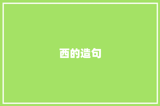 西的造句