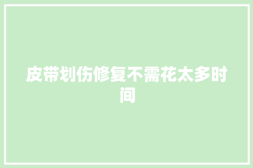 皮带划伤修复不需花太多时间