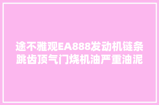 途不雅观EA888发动机链条跳齿顶气门烧机油严重油泥大年夜整治