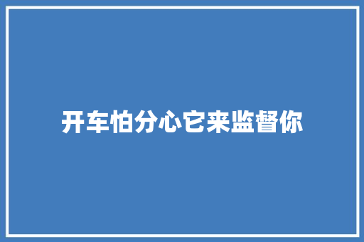 开车怕分心它来监督你