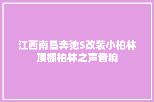 江西南昌奔弛S改装小柏林顶棚柏林之声音响