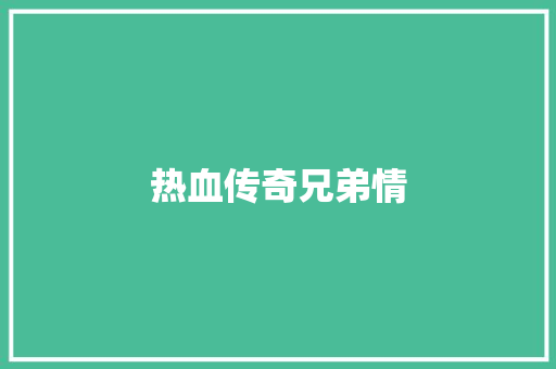 热血传奇兄弟情