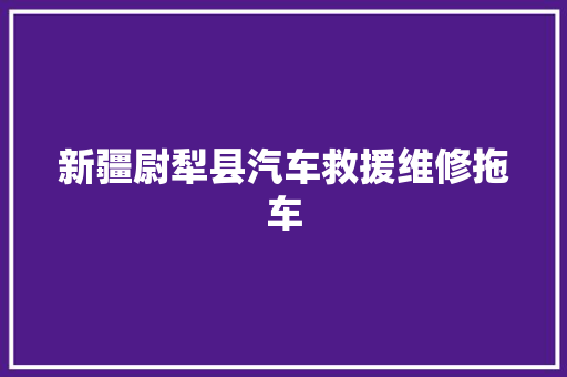 新疆尉犁县汽车救援维修拖车