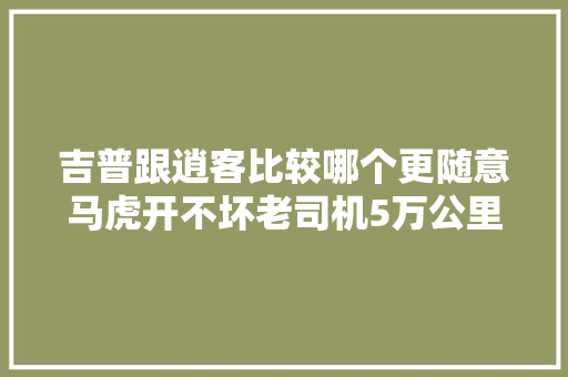 吉普跟逍客比较哪个更随意马虎开不坏老司机5万公里一目了然