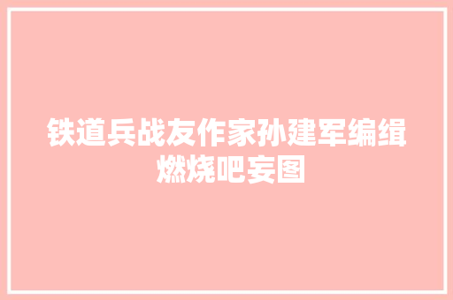 铁道兵战友作家孙建军编缉 燃烧吧妄图
