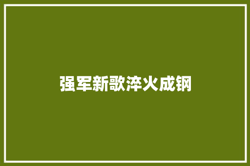强军新歌淬火成钢