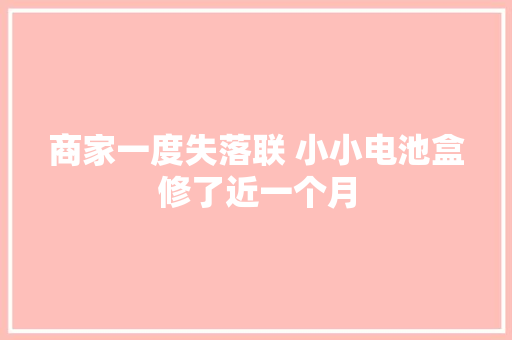 商家一度失落联 小小电池盒修了近一个月