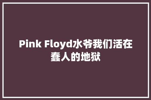 Pink Floyd水爷我们活在蠢人的地狱
