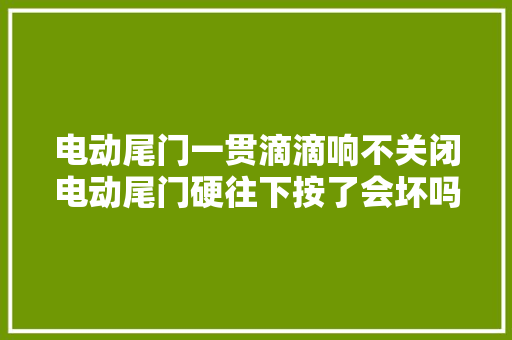 电动尾门一贯滴滴响不关闭电动尾门硬往下按了会坏吗