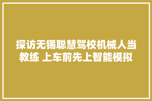 探访无锡聪慧驾校机械人当教练 上车前先上智能模拟机