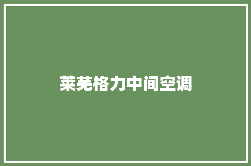 莱芜格力中间空调