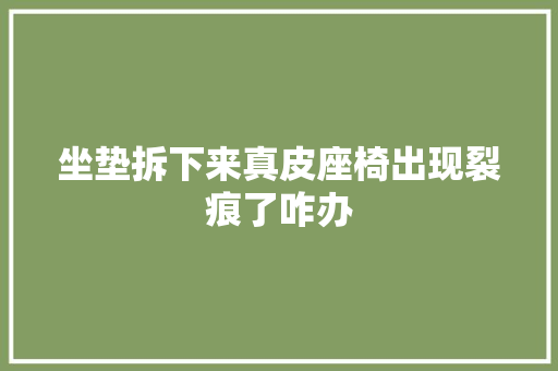 坐垫拆下来真皮座椅出现裂痕了咋办