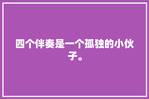 四个伴奏是一个孤独的小伙子。