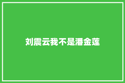 刘震云我不是潘金莲