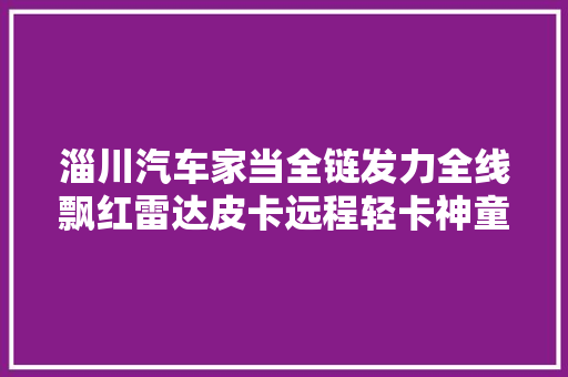 淄川汽车家当全链发力全线飘红雷达皮卡远程轻卡神童mini卡