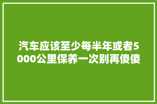 汽车应该至少每半年或者5000公里保养一次别再傻傻被4S店忽悠了 汽车知识