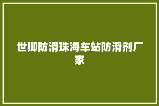 世卿防滑珠海车站防滑剂厂家 汽车知识