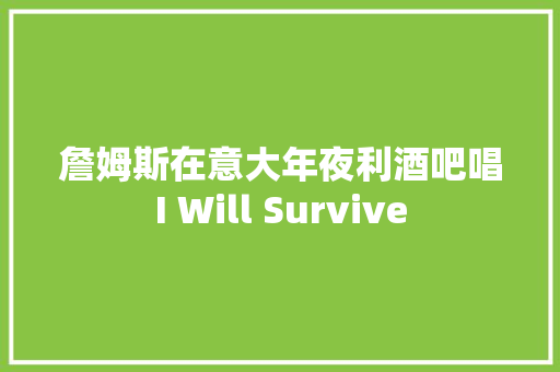 詹姆斯在意大年夜利酒吧唱I Will Survive