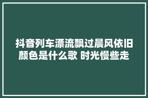 抖音列车漂流飘过晨风依旧颜色是什么歌 时光慢些走完整歌词