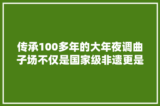 传承100多年的大年夜调曲子场不仅是国家级非遗更是咱南阳的瑰宝