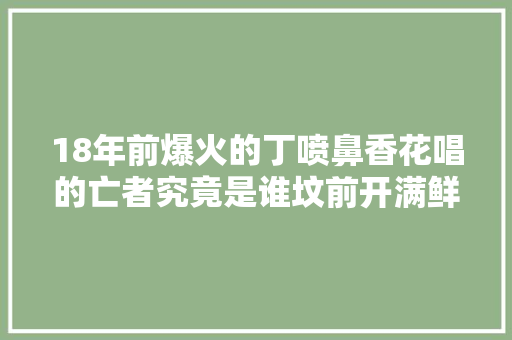18年前爆火的丁喷鼻香花唱的亡者究竟是谁坟前开满鲜花了吗