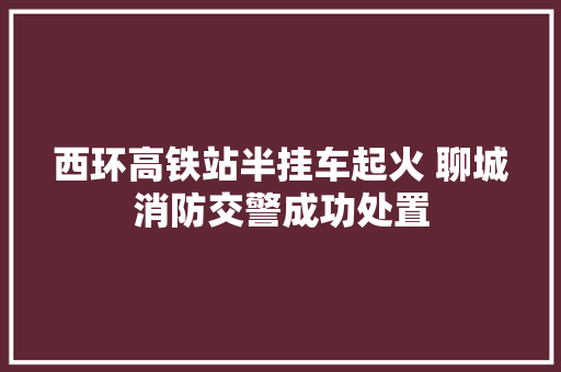 西环高铁站半挂车起火 聊城消防交警成功处置