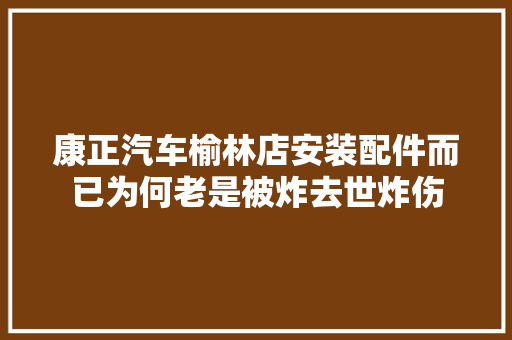 康正汽车榆林店安装配件而已为何老是被炸去世炸伤 汽车知识