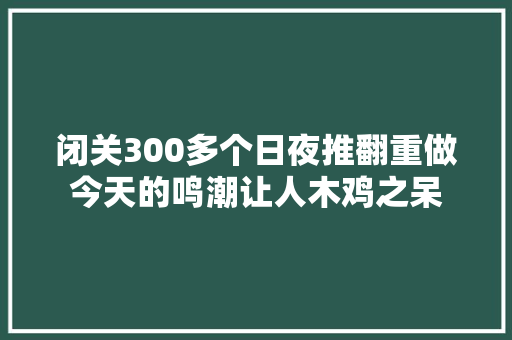 闭关300多个日夜推翻重做今天的鸣潮让人木鸡之呆