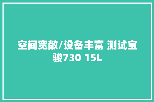 空间宽敞/设备丰富 测试宝骏730 15L