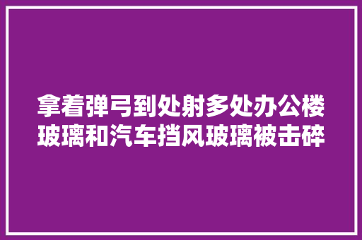 拿着弹弓到处射多处办公楼玻璃和汽车挡风玻璃被击碎这3人被刑拘