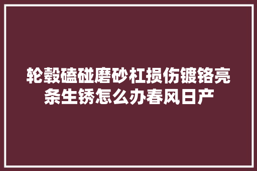 轮毂磕碰磨砂杠损伤镀铬亮条生锈怎么办春风日产