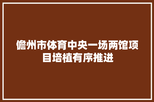 儋州市体育中央一场两馆项目培植有序推进