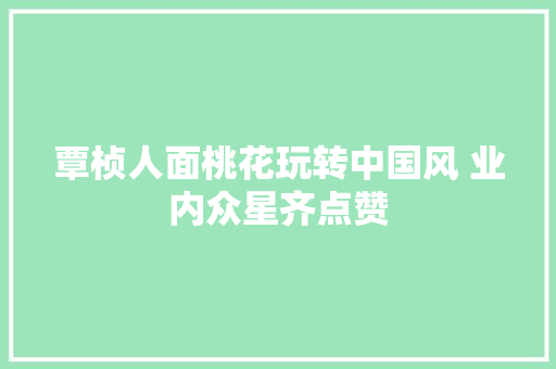 覃桢人面桃花玩转中国风 业内众星齐点赞