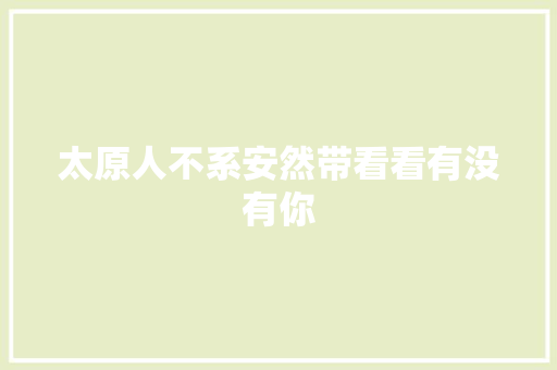 太原人不系安然带看看有没有你
