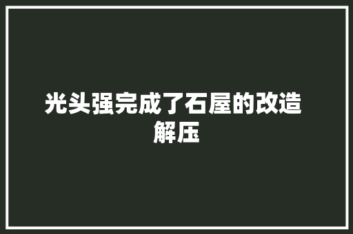 光头强完成了石屋的改造 解压