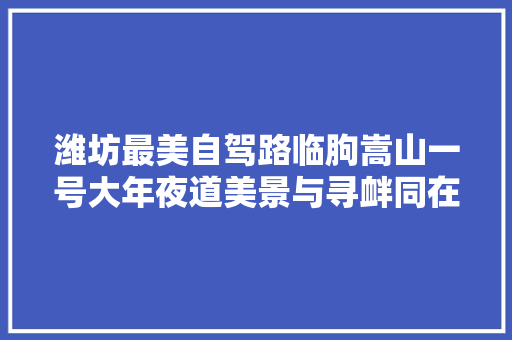 潍坊最美自驾路临朐嵩山一号大年夜道美景与寻衅同在路线全攻略