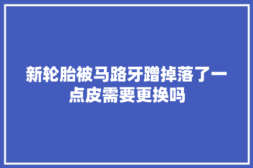 新轮胎被马路牙蹭掉落了一点皮需要更换吗
