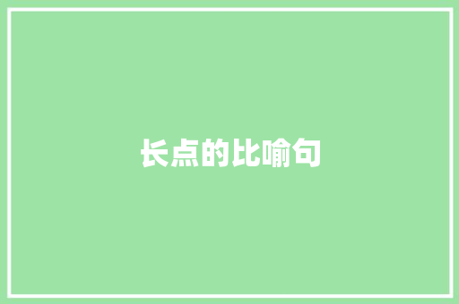 长点的比喻句
