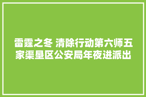 雷霆之冬 清除行动第六师五家渠垦区公安局年夜进派出所2小时破获一路电动车偷窃案