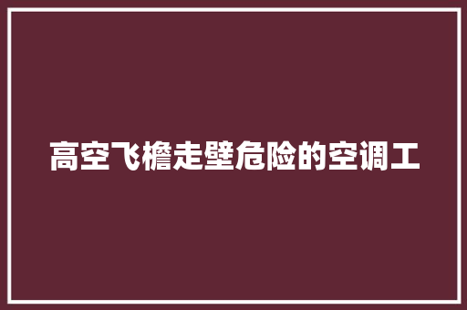 高空飞檐走壁危险的空调工