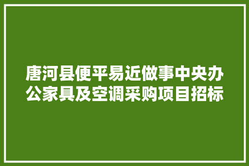 唐河县便平易近做事中央办公家具及空调采购项目招标通知书记