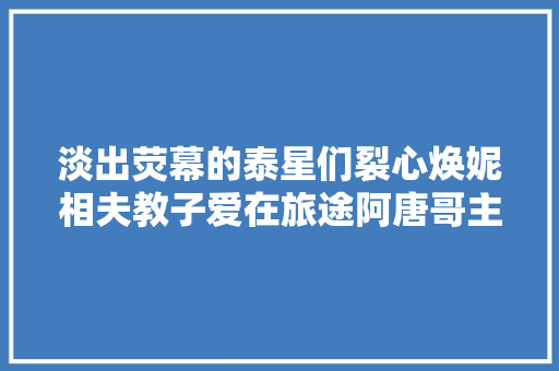 淡出荧幕的泰星们裂心焕妮相夫教子爱在旅途阿唐哥主攻音乐