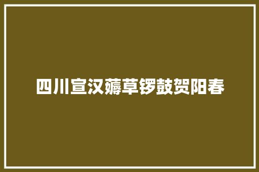四川宣汉薅草锣鼓贺阳春 休闲娱乐